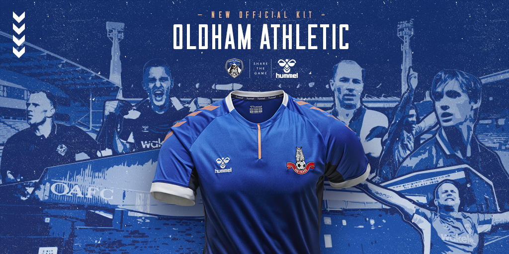 Hummel Oldham Athletic FC Men's Home Shirt 2020-21 League Two 