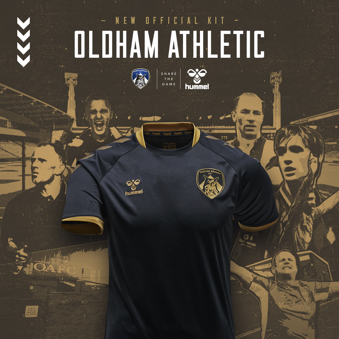 Oldham Athletic FC Officiel Hummel Home Shirt 2019-2020 Nouveau Football Jersey 
